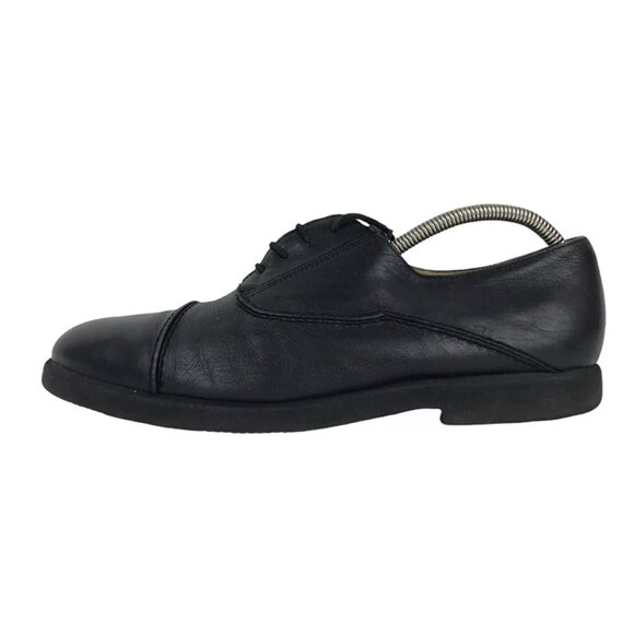 Cable & Co. Mens‎ Black Leather Round Toe Lace Up Derby Dress Shoes Size 9 - Picture 2 of 9